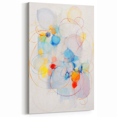 Vibrant Electric Abstract Swirls Canvas – Modern Dynamic Art Print