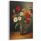 Electric Floral Still Life Canvas – Bold Modern Art Print