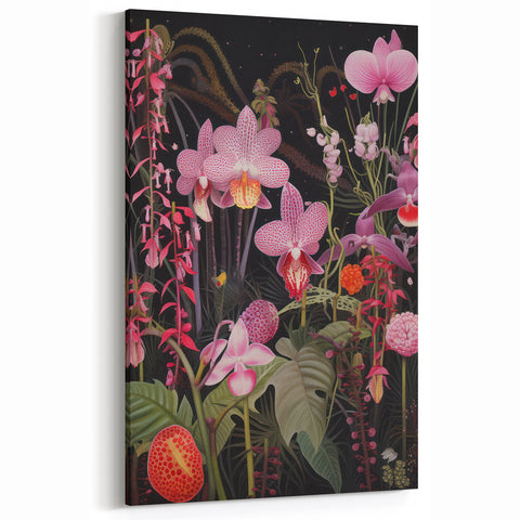 Modern Electric Floral Wall Art - Vibrant and Dynamic Botanical Print