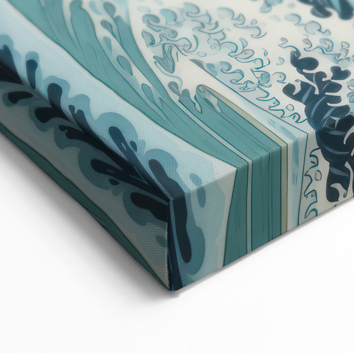 Electric Wave Wall Art - Dynamic Abstract Ocean Design for Modern Decor