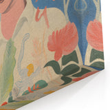 Modern Electric Abstract Portrait - Vibrant Floral and Figurative Art