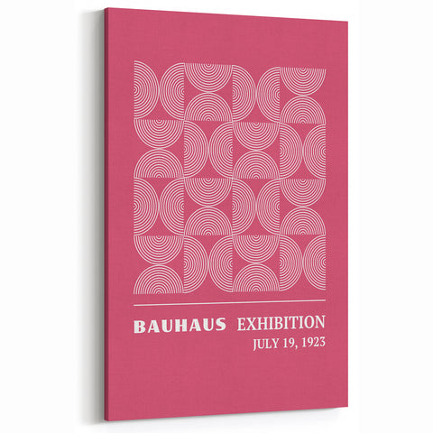 Bohemian Wall Art | Bauhaus 1923 Pink Geometric Boho Chic Print
