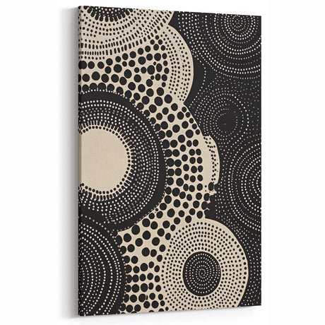 Abstract Electric Circle Art - Modern Monochrome Geometric Wall Decor