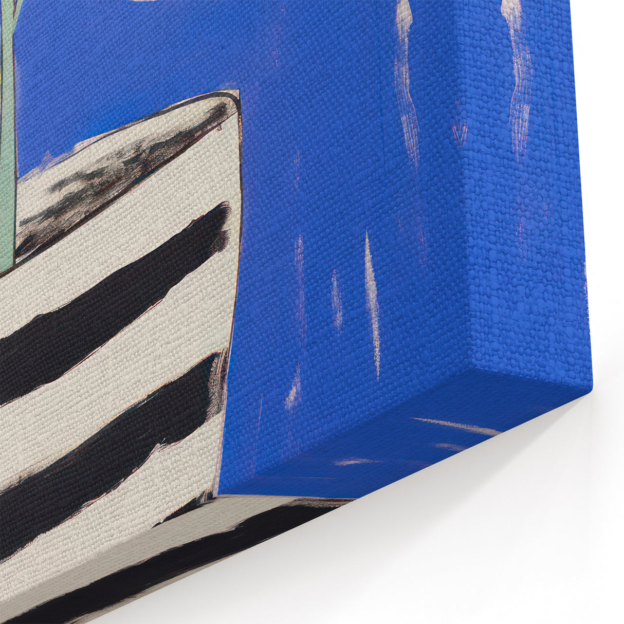 Vibrant Electric Botanical Art - Modern Blue and Yellow Plant Wall Decor