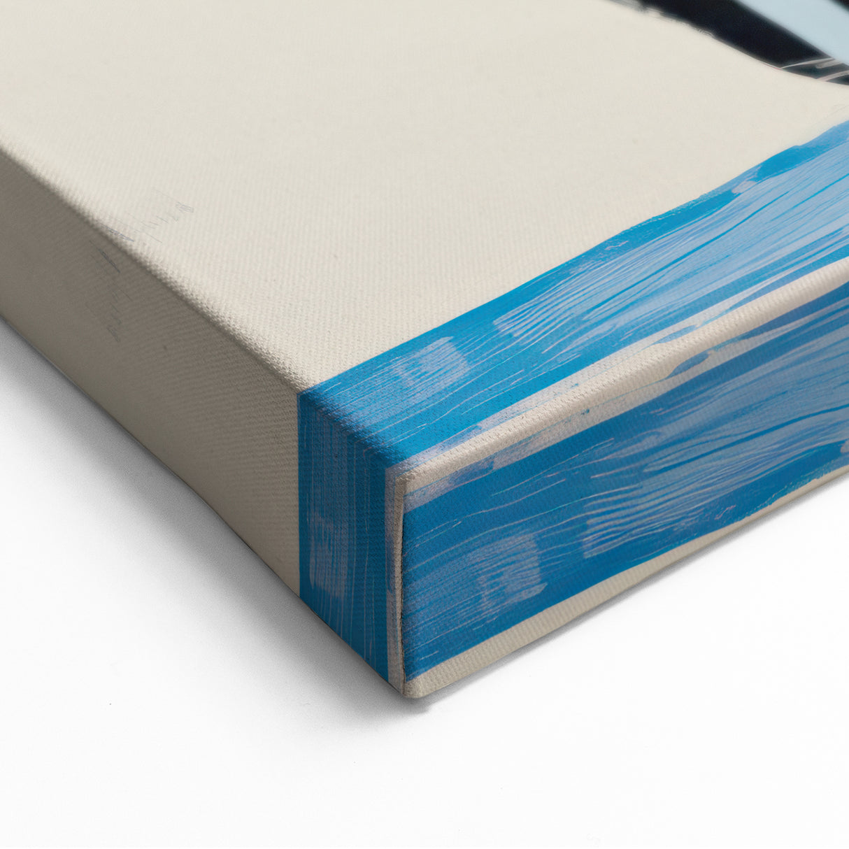 Blue Electric Botanical Art - Contemporary Floral Wall Decor in Stripes