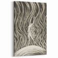 Vintage Gothic Canvas – Elegant Female Silhouette Gothic Wall Art
