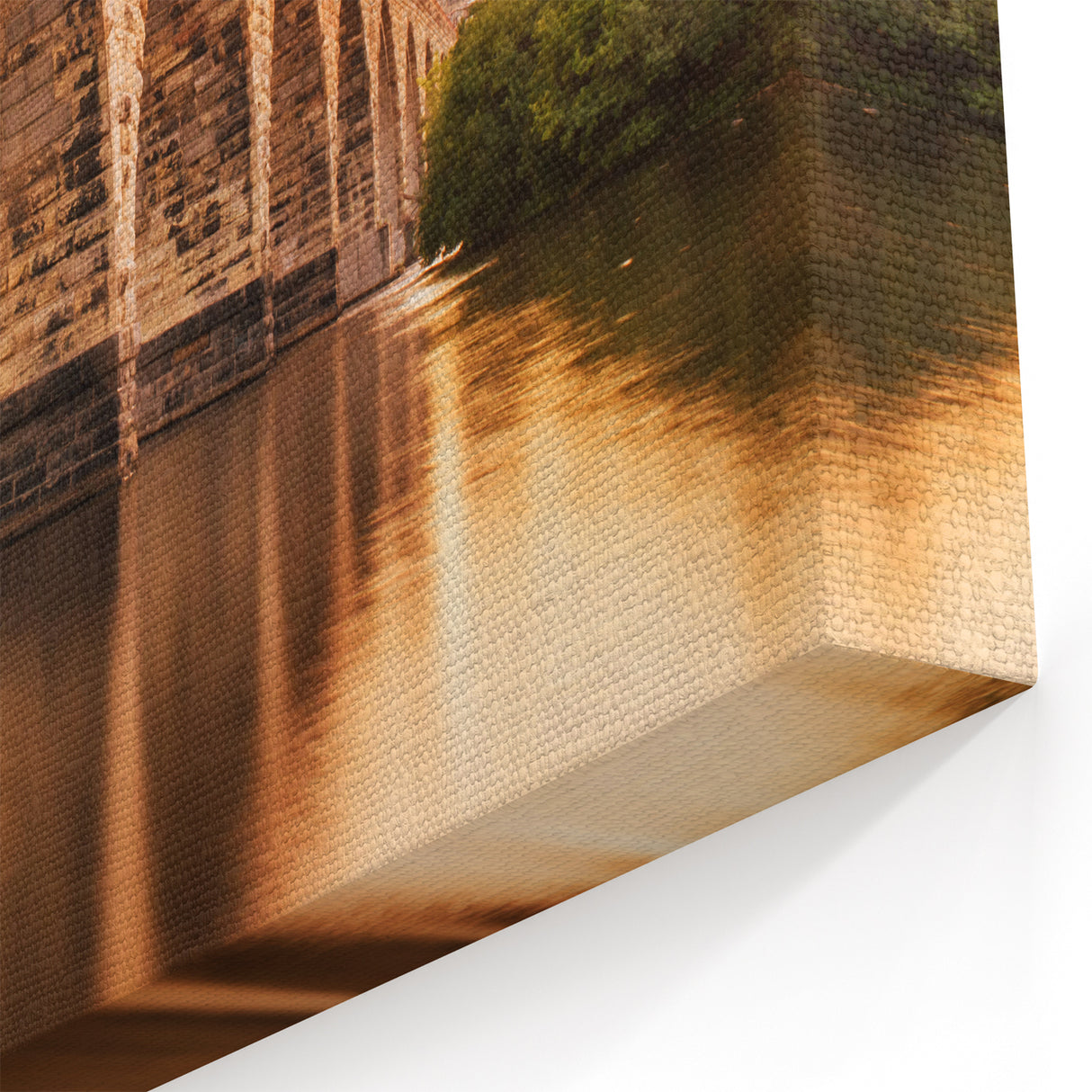 Minnesota City Skyline Canvas – Stone Arch Bridge Sunset Scene
