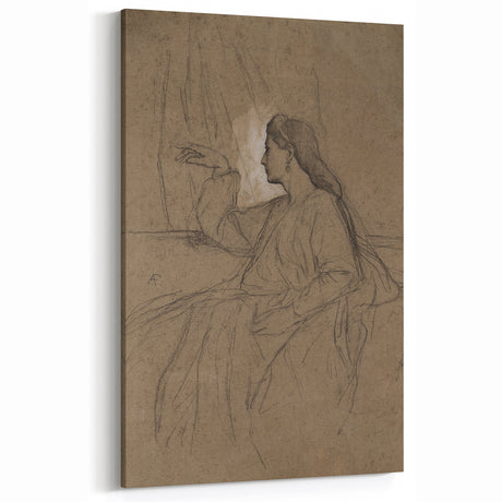 Vintage Portrait Gothic Canvas – Elegant Sketch Gothic Wall Art Decor