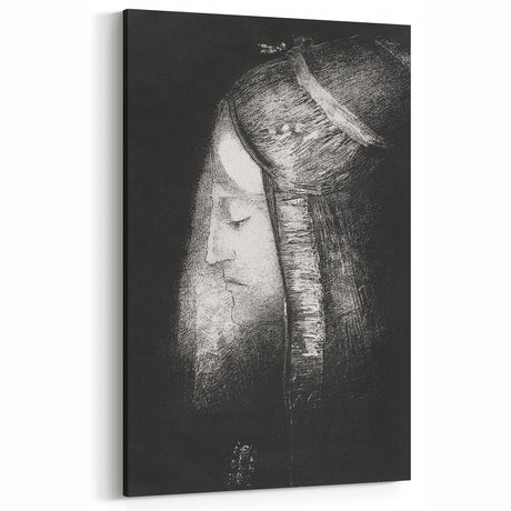 Veiled Elegance Gothic Canvas – Mysterious Lady Gothic Wall Art Decor