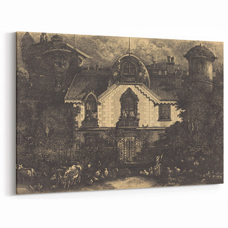 Dark Decor Style - Vintage Gothic Architecture Canvas for Home Decor