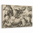 Medieval Gothic Canvas - Vintage Mythical Beast Illustration Wall Art