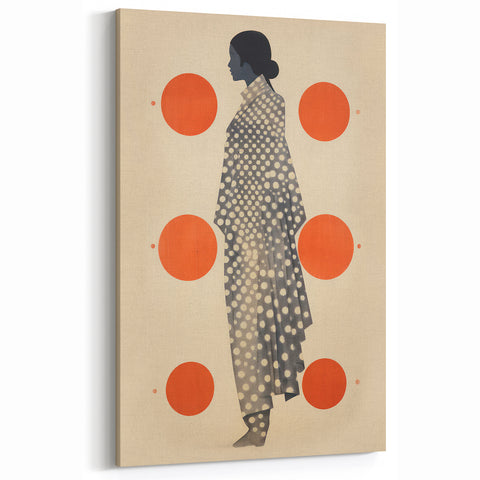 Modern Electric Wall Art - Abstract Silhouette with Vibrant Orange Accents
