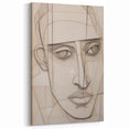 Geometric Electric Portrait - Abstract Minimalist Art for Modern Spaces
