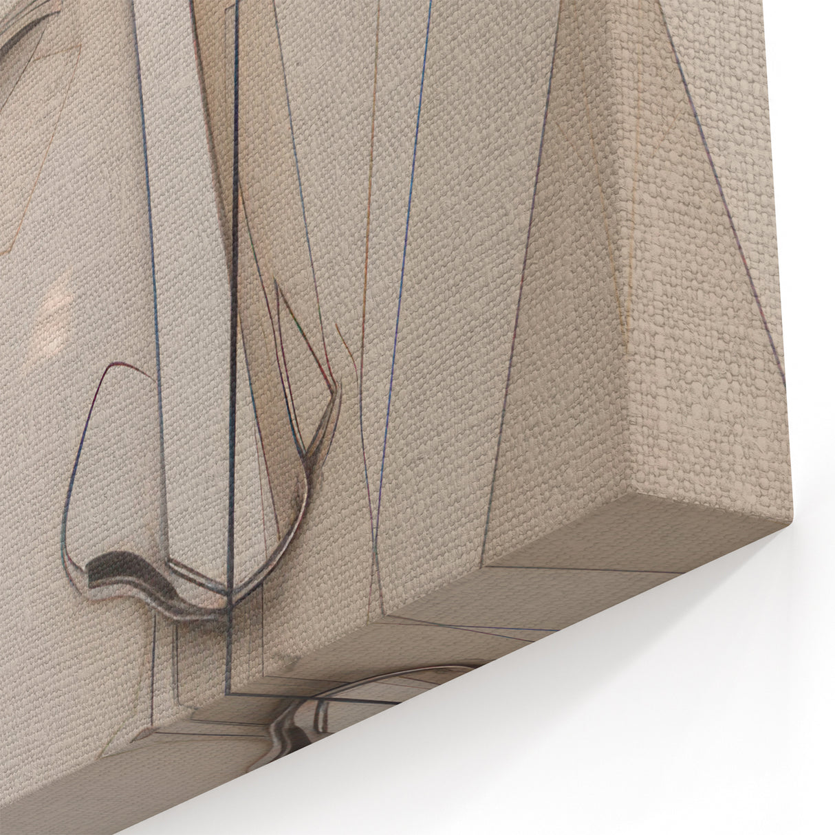 Geometric Electric Portrait - Abstract Minimalist Art for Modern Spaces