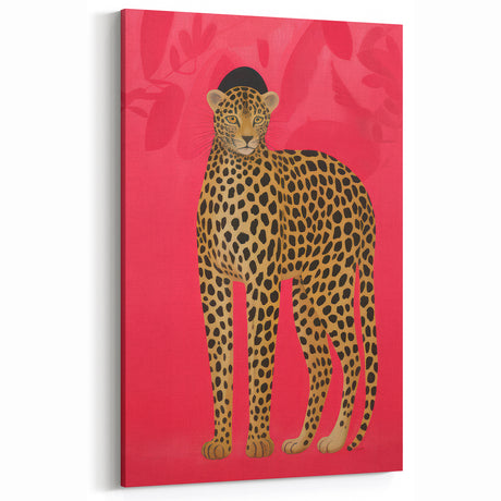 Vibrant Leopard Electric Art - Bold Animal Print Canvas for Modern Decor