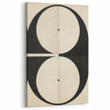 Symmetrical Minimalist Art - Black and White Geometric Canvas Decor
