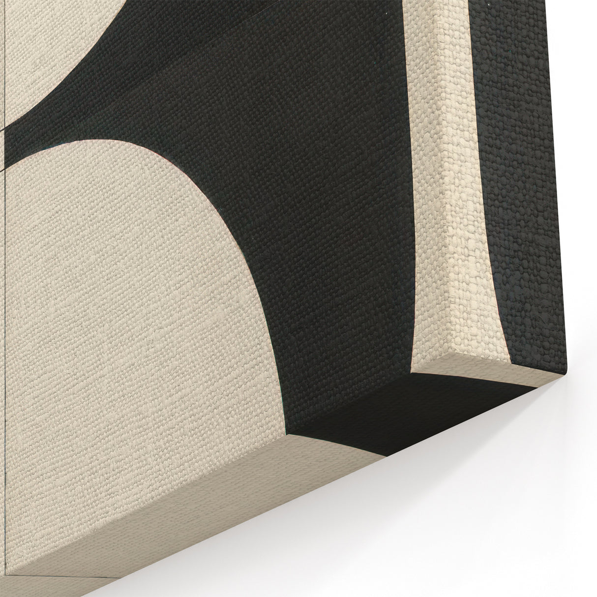 Symmetrical Minimalist Art - Black and White Geometric Canvas Decor
