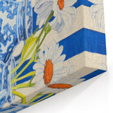 Classic Electric Art Canvas – Blue Floral Vase Electric Wall Decor