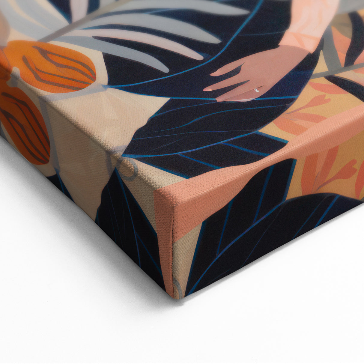 Surreal Electric Art Canvas – Vibrant Tiger & Foliage Wall Decor