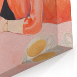 Contemplative Electric Art Canvas – Vibrant Breakfast Scene Wall Decor