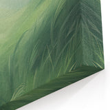 Misty Green Electric Art Canvas – Serene Nature Landscape Wall Decor