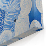 Tranquil Electric Art Canvas – Swirling Blue and White Dream Wall Decor