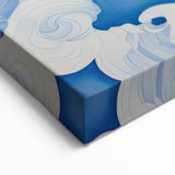 Tranquil Electric Art Canvas – Swirling Blue and White Dream Wall Decor
