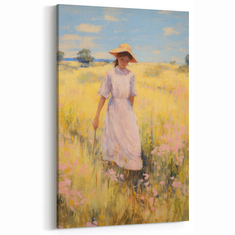 Sunlit Meadow Electric Art Canvas – Serene Countryside Wall Decor