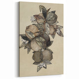 Grunge Citrus Botanical Art - Distressed Vintage Lemon Canvas Print