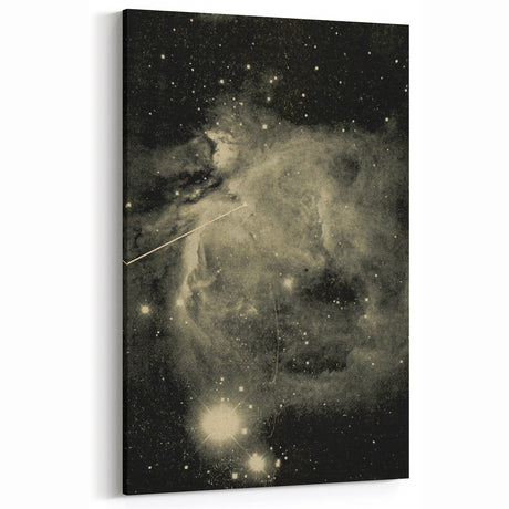 Abstract Cosmic Grunge Art - Vintage Galaxy Canvas Print - Urban Decor