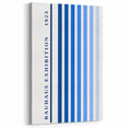 Bohemian Wall Art | Bauhaus Exhibition 1923 Boho Canvas | Blue Stripes