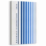 Bohemian Wall Art | Bauhaus Exhibition 1923 Boho Canvas | Blue Stripes