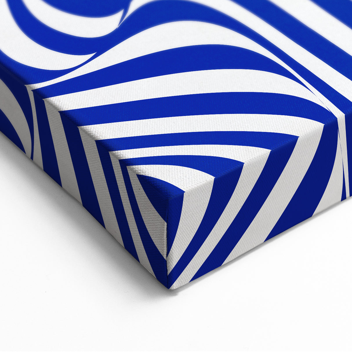Bohemian Wall Art | Bauhaus Exhibition 1923 Boho Canvas | Blue Wavy Lines