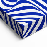 Bohemian Wall Art | Bauhaus Exhibition 1923 Boho Canvas | Blue Wavy Lines