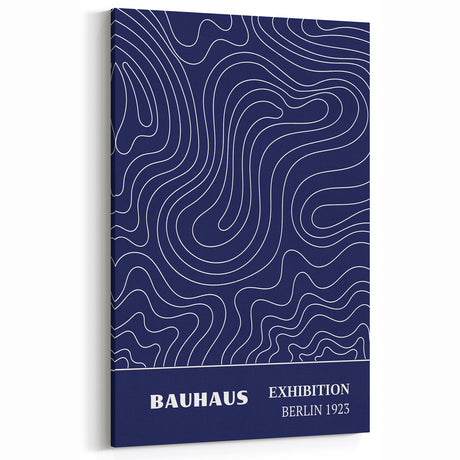 Bohemian Wall Art | Bauhaus Exhibition 1923 Boho Canvas | Flowing Line Art