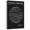 Bohemian Wall Art | Black & White Bauhaus Wavy Lines Canvas | Eclectic Print