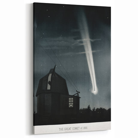 Grunge Comet Art Print | Vintage Night Sky Canvas | Urban Wall Decor