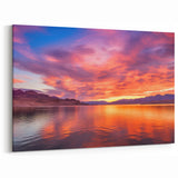 Vibrant Lake Mead Sunset Wall Art – Scenic Nevada Landscape Canvas Print