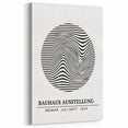 Bohemian Wall Art | Bauhaus Wavy Lines Circle Boho Canvas | Eclectic Print