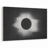 Abstract Grunge Canvas - Solar Eclipse Wall Art for Modern Decor