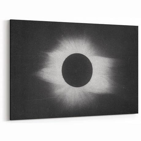 Abstract Grunge Canvas - Solar Eclipse Wall Art for Modern Decor