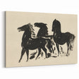 Grunge Wall Art - Abstract Horse Canvas Print for Edgy Decor