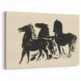Grunge Wall Art - Abstract Horse Canvas Print for Edgy Decor