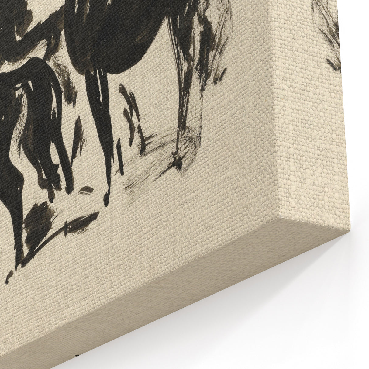 Grunge Wall Art - Abstract Horse Canvas Print for Edgy Decor
