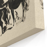 Grunge Wall Art - Abstract Horse Canvas Print for Edgy Decor