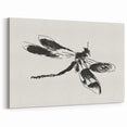 Grunge Insect Sketch Art Print - Abstract Dragonfly Canvas - Edgy Decor