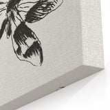 Grunge Insect Sketch Art Print - Abstract Dragonfly Canvas - Edgy Decor