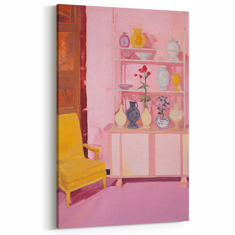 Electric Wall Art - Modern Vibrant Decor with Abstract Vase Display