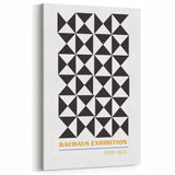 Bohemian Wall Art | Bauhaus Geometric Black & White Canvas | Eclectic Print