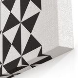 Bohemian Wall Art | Bauhaus Geometric Black & White Canvas | Eclectic Print